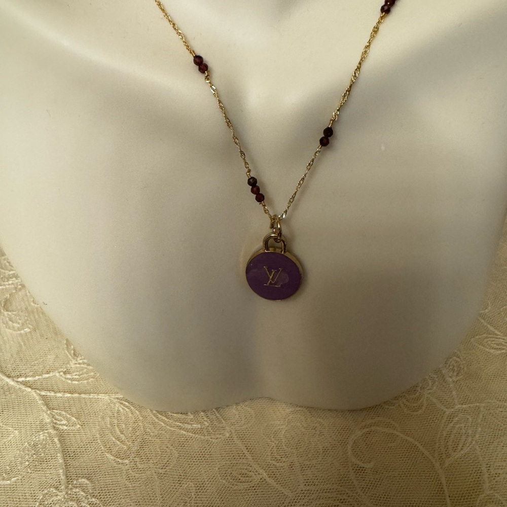Louis Vuitton zipper pull necklace